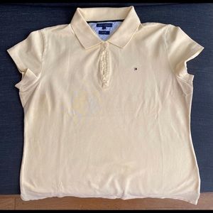 Tommy Hilfiger slim fit polo shirt. XL. Light yellow.